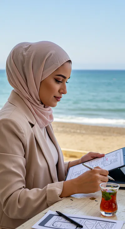 دارس يتابع دراسته عن بُعد